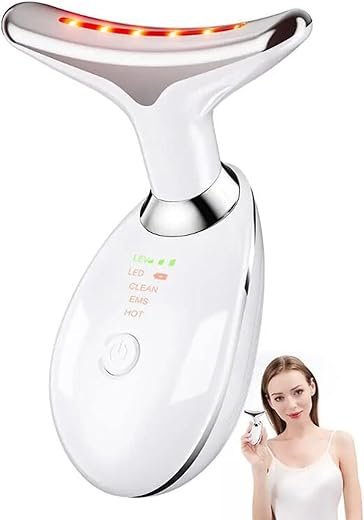Yarpiany Face and Neck Firming Wrinkle Removal Tool，Multifunctional Face Massager Wrinkle Reduction & Skin Tightening Device, Skin Care Tool 3-in-1 Color Modes (White)